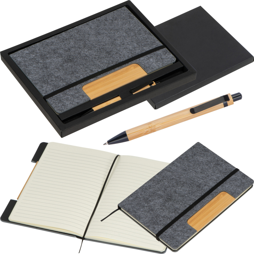 Logo trade promotional merchandise image of: Notebook set Walsall
