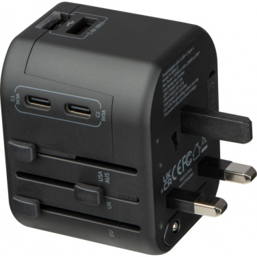 Logo trade business gift photo of: Travel Adapter Maracena