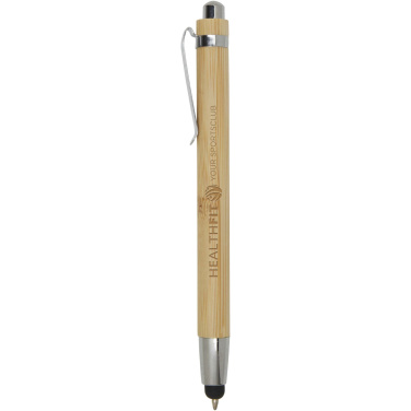 Logo trade promotional products image of: Elm bamboo ballpoint pen