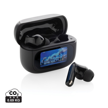 Logo trade promotional product photo of: Airtune RCS recycled plastic ANC earbuds with touch screen