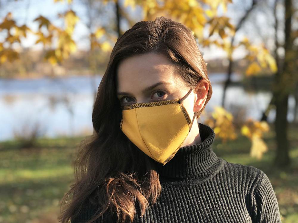 Logo trade promotional products picture of: BLACK-BLACK cotton face mask 140116500