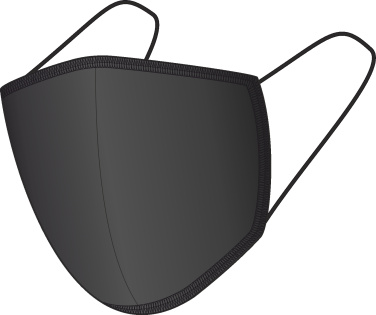 Logo trade promotional items image of: BLACK-BLACK cotton face mask 140116500