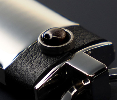 Logo trade promotional products picture of: Obsidian stone Keyring 1298095