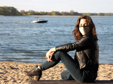 Logo trade promotional merchandise image of: MARS cotton mask (size M) 1379165