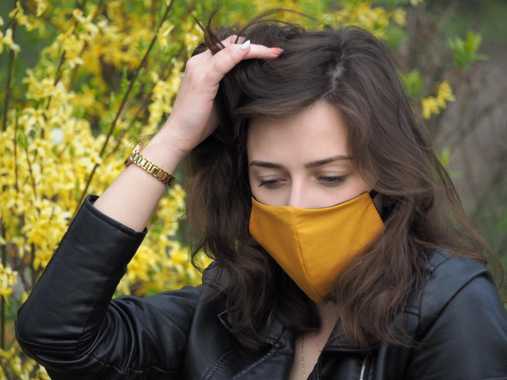 Logo trade promotional giveaway photo of: VENUS cotton face mask 1377165