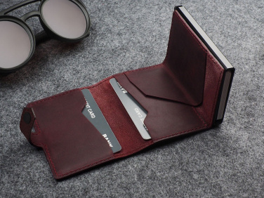 Logo trade promotional items image of: RFID wallet - Hunter Leather 2109284