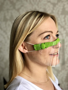 Logo trade promotional merchandise photo of: HESTIA clear face shield-mask for mouth and nose 1452162