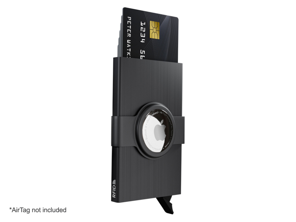 Logotrade promotional product image of: RFID credit card case with holder for AirTag 2163155