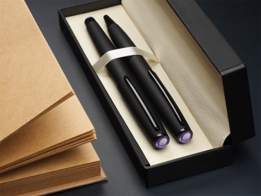 Logotrade promotional item picture of: Amethyst Pen set  1288036