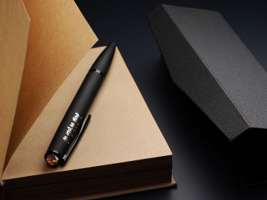 Logo trade promotional merchandise photo of: Ball pen with AMBER stone 2070036