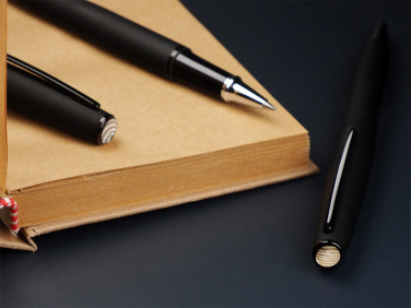 Logo trade corporate gifts picture of: Striped Flint Pen set 1284036