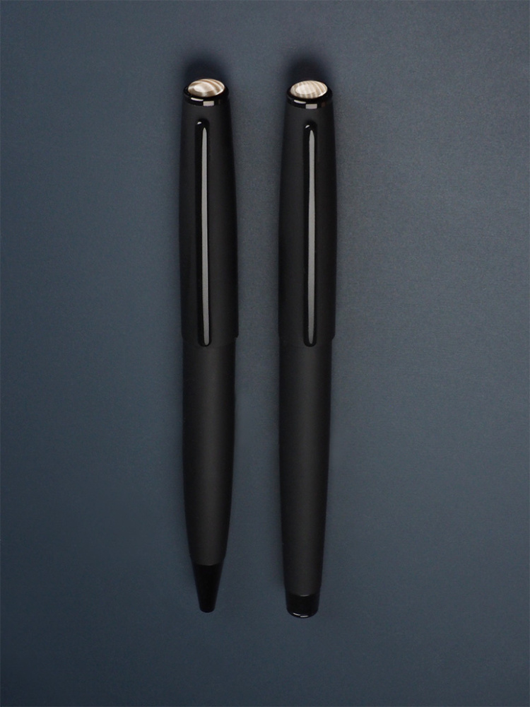 Logo trade promotional giveaways picture of: Striped Flint Pen set 1284036