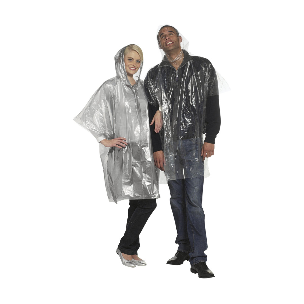 Logo trade promotional merchandise picture of: Clear poncho/raincoat