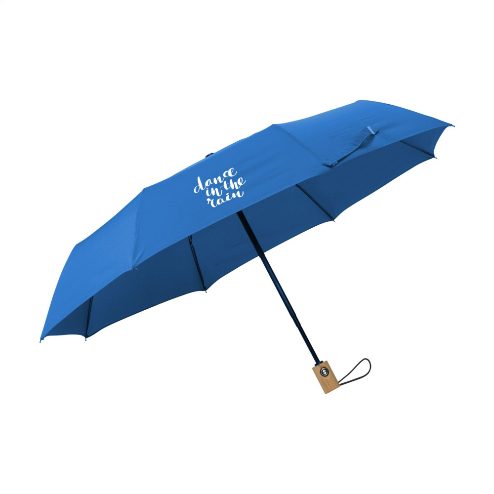 Logo trade corporate gifts picture of: Michigan foldable RCS RPET umbrella 21 inch