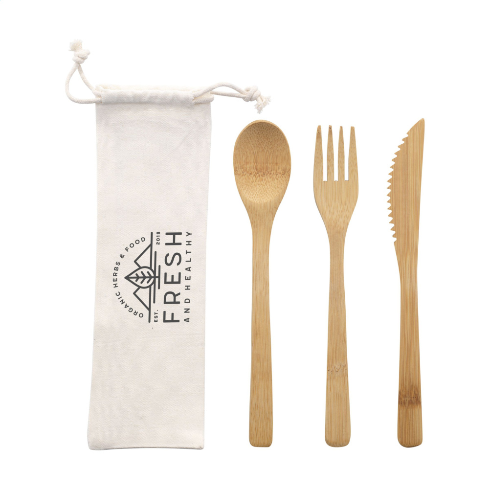 Logotrade promotional item image of: Bambu Cutlery Set