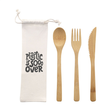 Logo trade promotional products image of: Bambu Cutlery Set