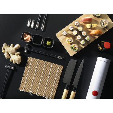 Logo trade promotional merchandise picture of: Temaki Bamboo Sushi Tray gift set