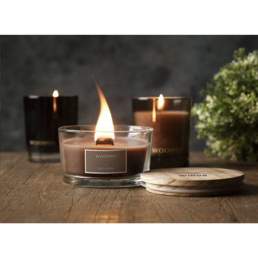 Logo trade promotional giveaway photo of: Wooosh Flame Scented Candle Dark Amber