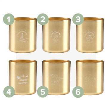 Logo trade business gifts image of: Wooosh Scented Candle True Wood X-Mas