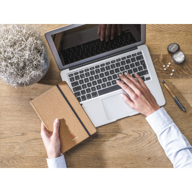 Logo trade promotional gifts image of: CorkNote A5 Paper notebook