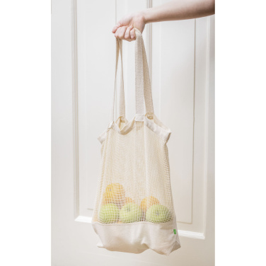 Logo trade promotional merchandise picture of: Natura Organic Mesh Shopper (180 g/m²) shopping bag