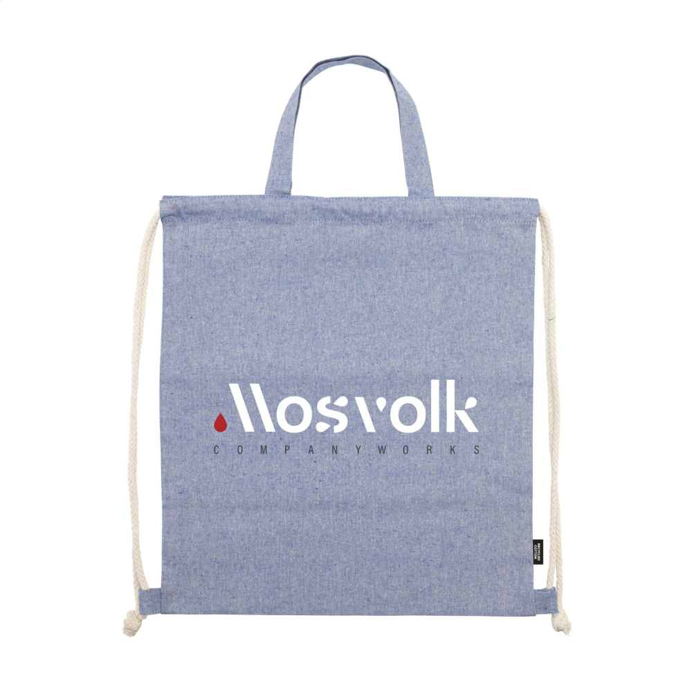 Logo trade promotional product photo of: GRS Recycled Cotton PromoBag Plus (180 g/m²) backpack