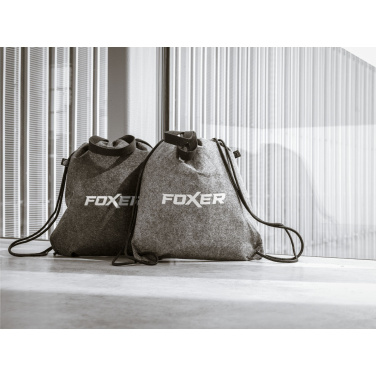 Logo trade promotional merchandise photo of: GRS RPET Felt PromoBag Plus backpack
