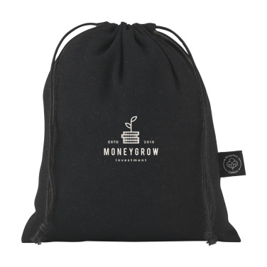 Logo trade promotional giveaways image of: Gift Pouch GRS Recycled Cotton (150 g/m²) S