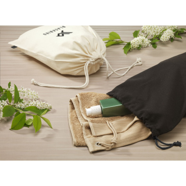 Logo trade promotional giveaway photo of: Gift Pouch GRS Recycled Cotton (150 g/m²) L