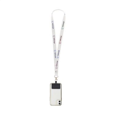 Logotrade promotional gift picture of: Lanyard Sublimation RPET 2 cm with Patch keycord
