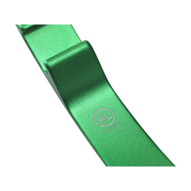 Logo trade corporate gift photo of: Alu Opener GRS Recycled keyring