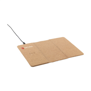 Logo trade promotional products picture of: Cork Wireless Charging Mousepad