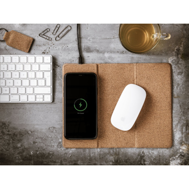 Logotrade advertising product image of: Cork Wireless Charging Mousepad