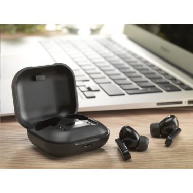 Logo trade promotional gifts picture of: Aron TWS Wireless Earbuds in Charging Case