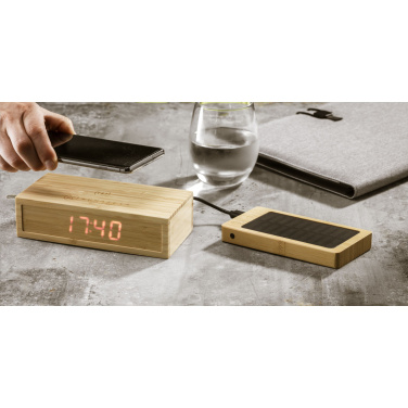 Logo trade advertising products picture of: Solar Powerbank 8000+ Wireless Charger