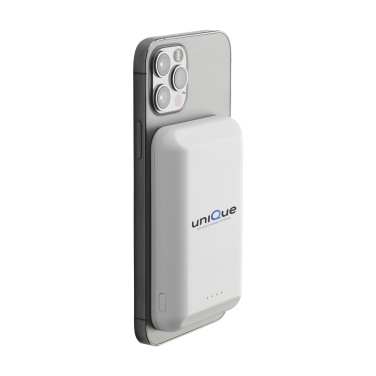 Logo trade promotional merchandise photo of: Force Magnetic RCS Recycled Wireless Powerbank 5000