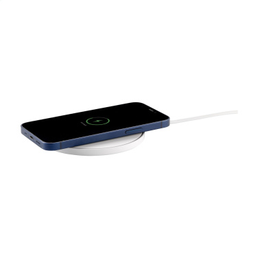 Logo trade corporate gifts image of: Coil RCS Recycled Wireless Charger