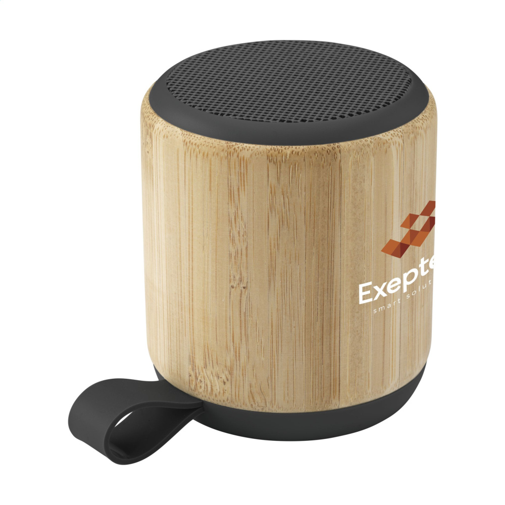 Logo trade business gifts image of: Timor Bamboo Wireless Speaker
