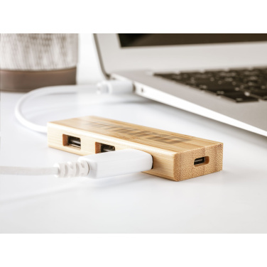 Logotrade advertising product picture of: Bamboo USB Hub