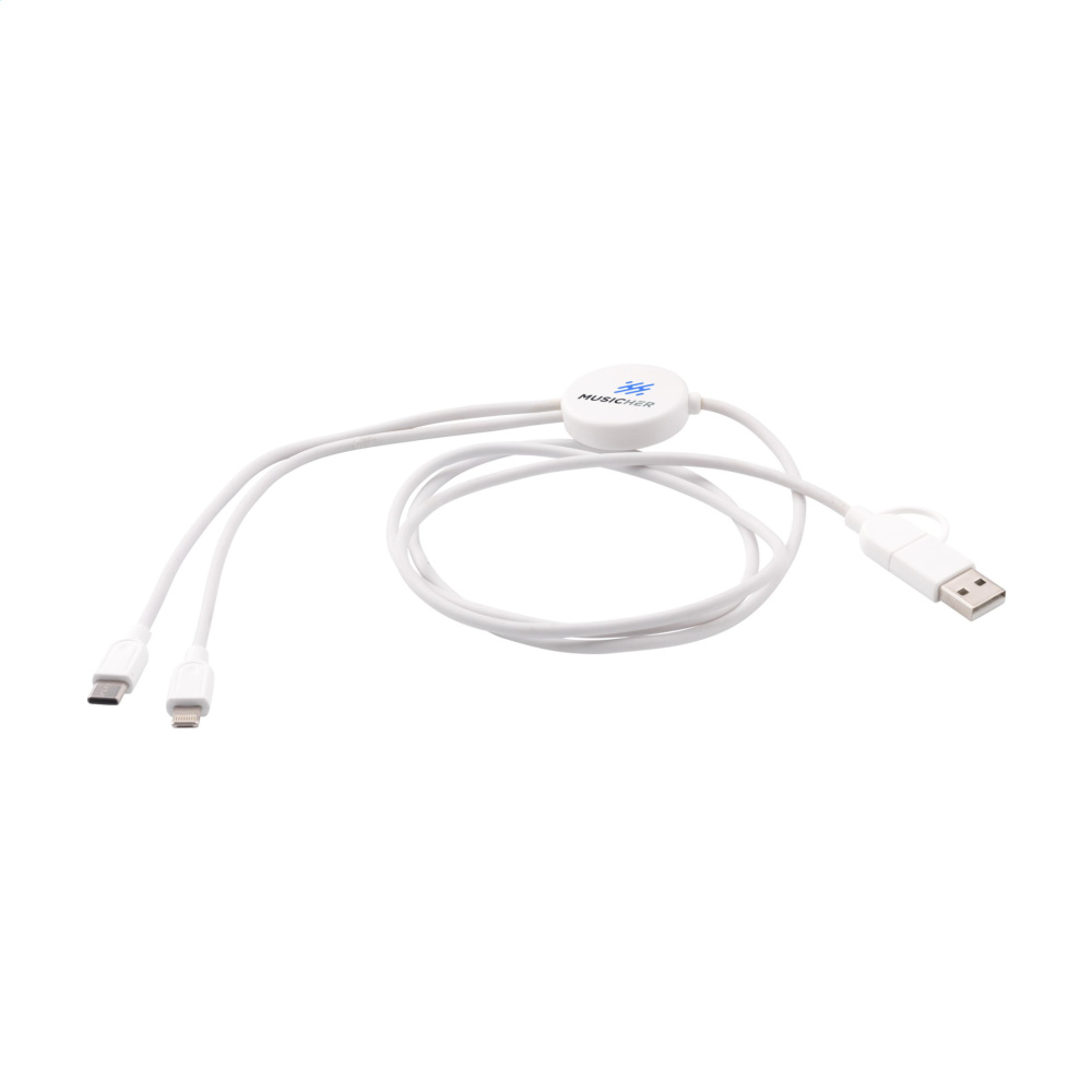 Logotrade promotional giveaway image of: Charging Cable RCS Recycled ABS-TPE