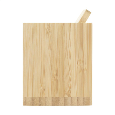 Logo trade promotional gifts image of: Bamboo Boss 15W charger/pen holder