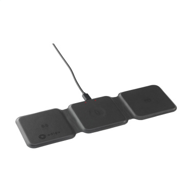 Logo trade corporate gift photo of: TriCharge RCS  Recycled PU Wireless Charger