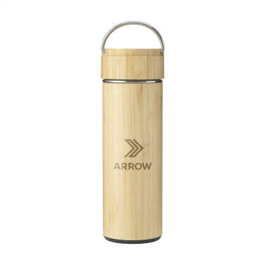Logo trade promotional merchandise photo of: Nikko 330 ml bamboo thermo bottle/thermo cup