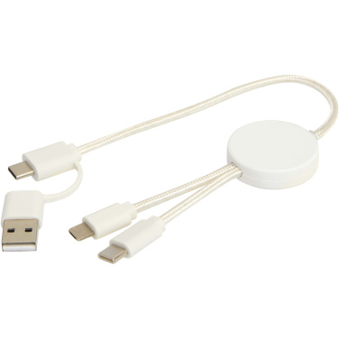 Logo trade advertising products image of: Citala 5-in-1 recycled plastic 30 cm data sync and 27W fast charge cable