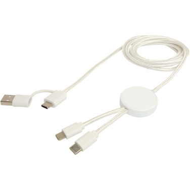 Logo trade promotional product photo of: Citala 5-in-1 recycled plastic 150 cm data sync and 27W fast charge cable