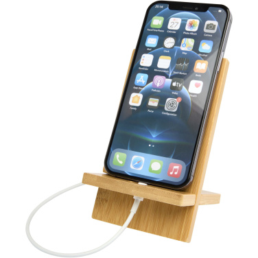 Logo trade corporate gifts image of: Ceibo detachable bamboo phone stand