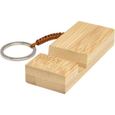 Logo trade promotional products picture of: Bosona bamboo phone holder with keychain
