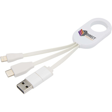 Logo trade promotional gifts image of: Troop 4-in-1 recycled plastic charging cable