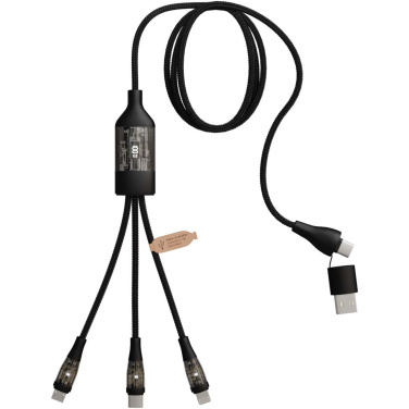 Logo trade business gift photo of: SCX.design C50 5-in-1 fast charging 100W/5A cable with digital display
