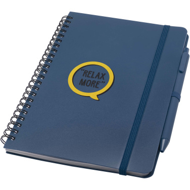 Logotrade promotional gift picture of: Thalaasa A5 ocean-bound hard cover notebook with ballpoint pen (black ink)
